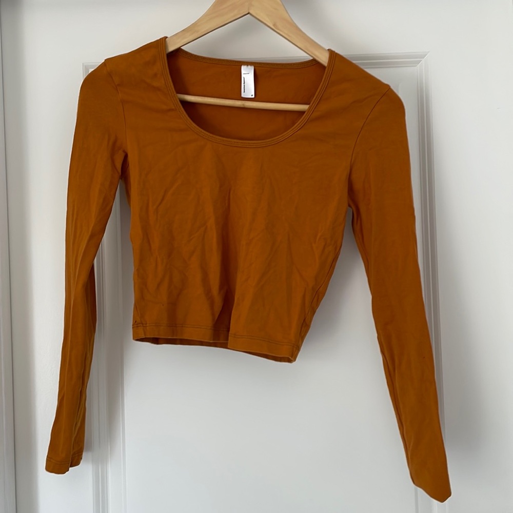 Marigold Cropped Long-sleeve top